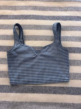 Reformation Blue Gingham Crop Tank